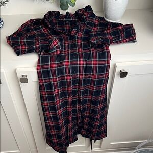 Brooks Brothers Red and Black Plaid Long Sleeve Dress